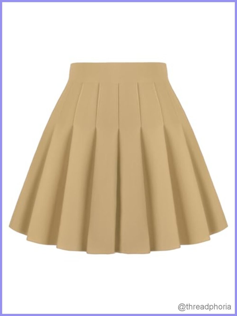 Pleated A-Line Tennis Skirt with Hidden Zipper, High Waist, Polyester Spandex,